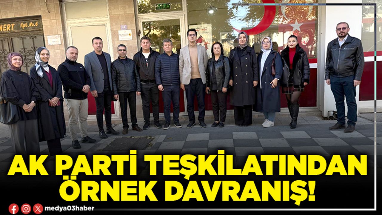 AK Parti teşkilatından örnek davranış!