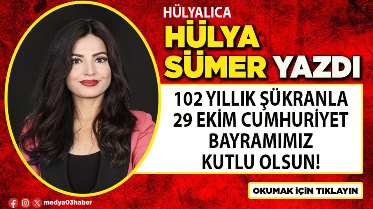 102 yıllık şükranla 29 Ekim Cumhuriyet bayramımız kutlu olsun!
