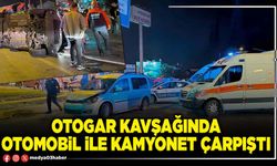 Otogar kavşağında otomobil ile kamyonet çarpıştı