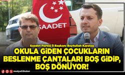 Okula giden çocukların beslenme çantaları boş gidip, boş dönüyor!