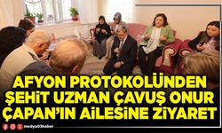 Afyon protokolünden şehit Uzman Çavuş Onur Çapan’ın ailesine ziyaret