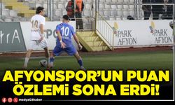 Afyonspor’un puan özlemi sona erdi!