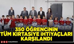 350 öğrencinin tüm kırtasiye ihtiyaçları karşılandı