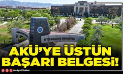 AKÜ’ye üstün başarı belgesi!