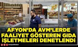 Afyon’da AVM’lerde faaliyet gösteren gıda işletmeleri denetlendi