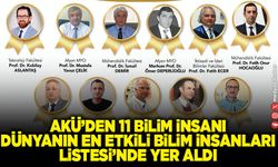 AKÜ’den 11 bilim insanı dünyanın en etkili bilim insanları listesi’nde yer aldı