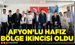 Afyon’lu hafız Bölge İkincisi oldu