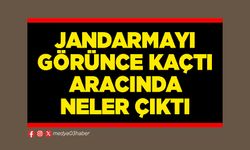 Jandarmayı görünce kaçtı aracında neler çıktı