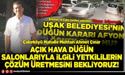 Açık hava düğün salonlarıyla ilgili yetkililerin çözüm üretmesini bekliyoruz!