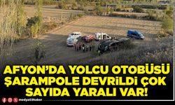 Afyon’da yolcu otobüsü şarampole devrildi çok sayıda yaralı var!