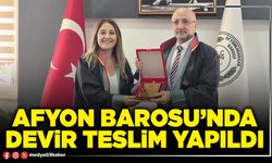 Afyon Barosu’nda devir teslim yapıldı