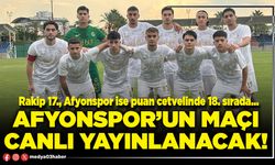 Afyonspor’un maçı canlı yayınlanacak!