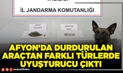 Afyon’da durdurulan araçtan farklı türlerde uyuşturucu çıktı