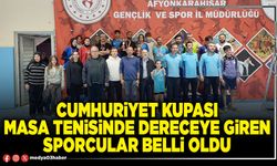 Cumhuriyet Kupası Masa Tenisinde dereceye giren sporcular belli oldu