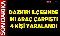 Dazkırı ilçesinde iki araç çarpıştı 4 kişi yaralandı