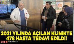 2021 yılında açılan klinikte 478 hasta tedavi edildi!