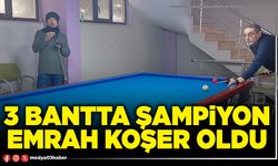 3 Bantta Şampiyon Emrah Koşer oldu