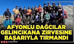 Afyonlu Dağcılar Gelincikana zirvesine başarıyla tırmandı