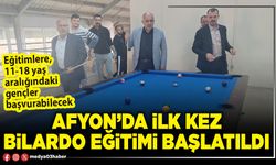 Afyon’da ilk kez bilardo eğitimi başlatıldı