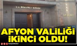 Afyon Valiliği ikinci oldu!