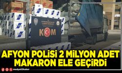 Afyon Polisi 2 milyon adet makaron ele geçirdi