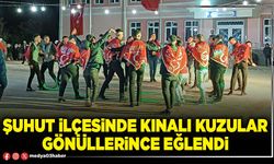 Şuhut ilçesinde kınalı kuzular gönüllerince eğlendi