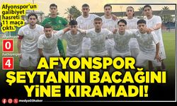 Afyonspor şeytanın bacağını yine kıramadı!