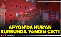 Afyon’da kur’an kursunda yangın çıktı