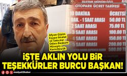 İşte aklın yolu bir teşekkürler Burcu Başkan!