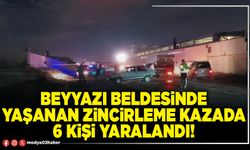 Beyyazı beldesinde yaşanan zincirleme kazada 6 kişi yaralandı!