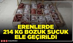 Erenlerde 214 kg bozuk sucuk ele geçirildi