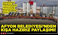 Afyon Belediyesi’nden kışa hazırız paylaşımı!