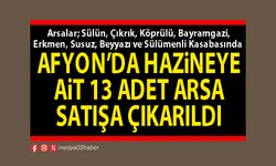 Afyon’da hazineye ait 13 adet arsa satışa çıkarıldı