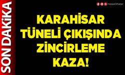 Karahisar tüneli çıkışında zincirleme kaza!