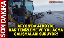 Afyon’da 41 köyde kar temizleme ve yol açma çalışmaları sürüyor!