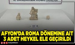 Afyon’da Roma dönemine ait 3 adet heykel ele geçirildi