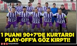 1 puanı 90+7’de kurtardı play-off’a göz kırptı!