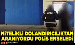 Nitelikli dolandırıcılıktan aranıyordu Polis enseledi!