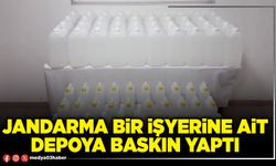 Jandarma bir işyerine ait depoya baskın yaptı