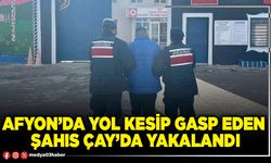 Afyon’da yol kesip gasp eden şahıs Çay’da yakalandı