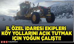 İl Özel İdaresi ekipleri köy yollarını açık tutmak için yoğun çalıştı!