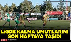 Ligde kalma umutlarını son haftaya taşıdı