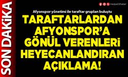 Taraftarlardan Afyonspor’a gönül verenleri heyecanlandıran açıklama!