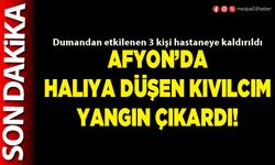 Afyon’da halıya düşen kıvılcım yangın çıkardı!