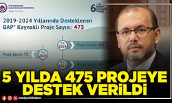 5 yılda 475 projeye destek verildi