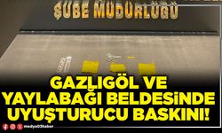 Gazlıgöl ve Yaylabağı beldesinde uyuşturucu baskını!