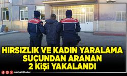 Hırsızlık ve kadın yaralama suçundan aranan 2 kişi yakalandı