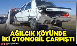 Ağılcık Köyünde iki otomobil çarpıştı