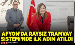 Afyon’da Raysız Tramvay Sistemi’nde ilk adım atıldı