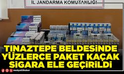 Tınaztepe Beldesinde yüzlerce paket kaçak sigara ele geçirildi